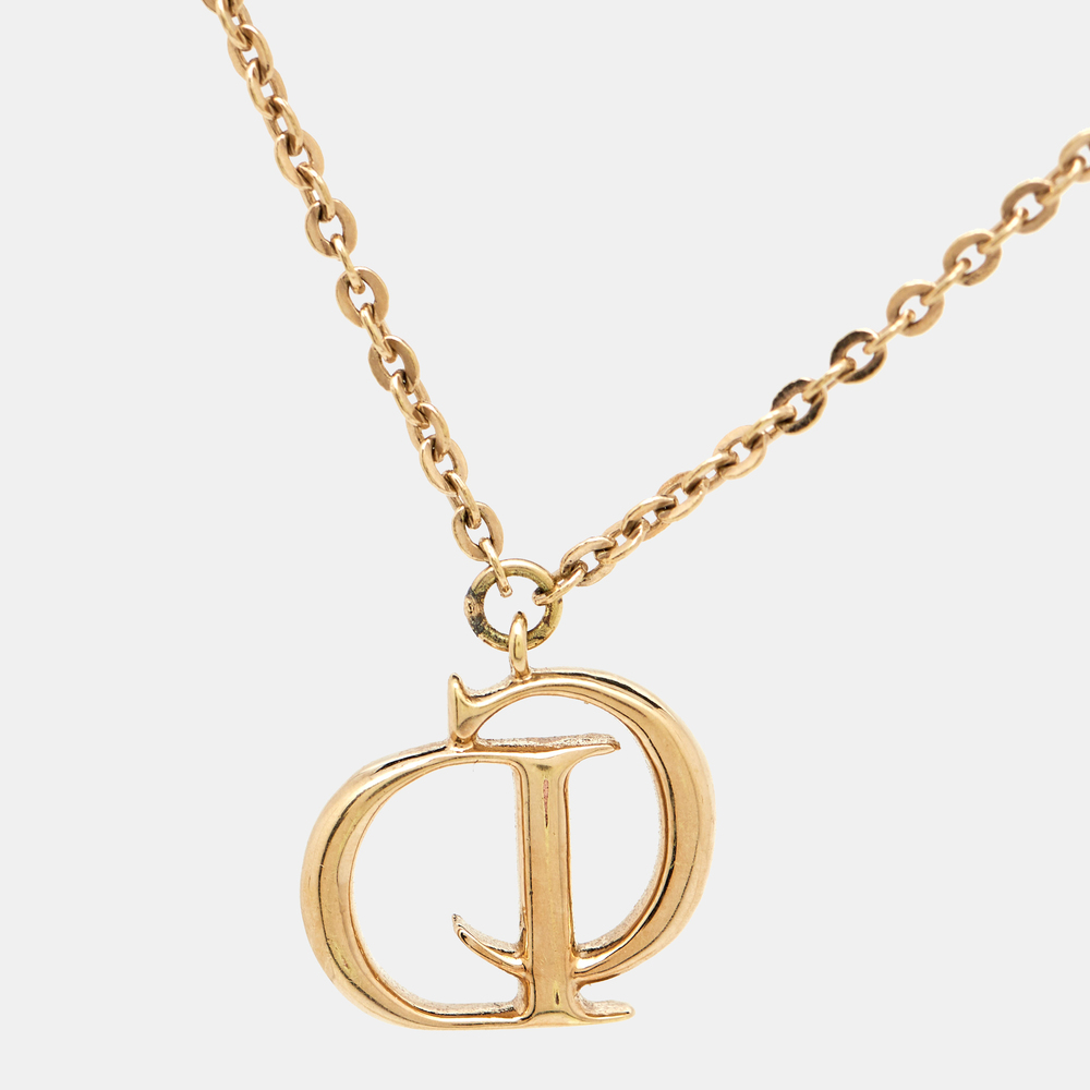 DIOR CD Crystal Charm Gold Tone Bracelet - Picture 4 of 8